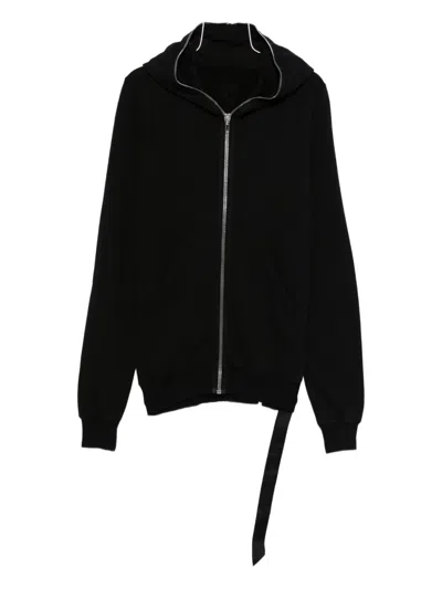 Rick Owens Drkshdw Long-sleeve Zip-up Hoodie In Black