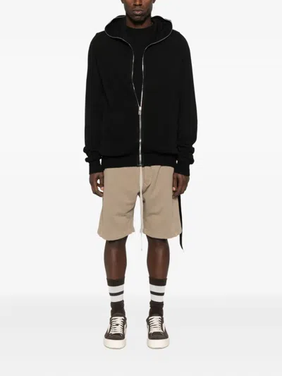 Rick Owens Drkshdw Long-sleeve Zip-up Hoodie In Black