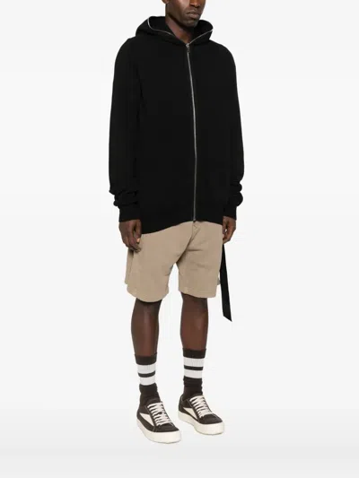 Rick Owens Drkshdw Long-sleeve Zip-up Hoodie In Black