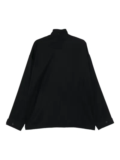 Y-3 Zip-front Flap-pocket Coat In Black