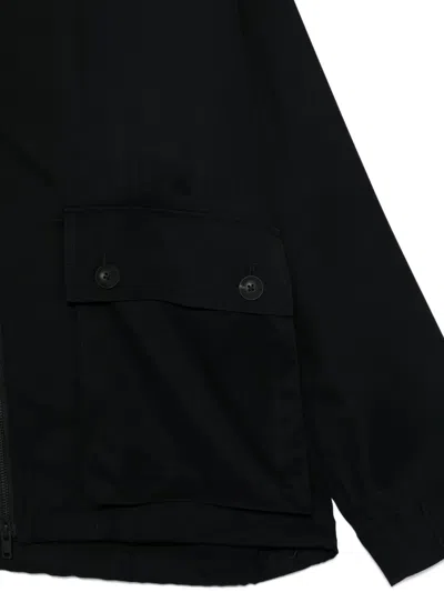 Y-3 Zip-front Flap-pocket Coat In Black
