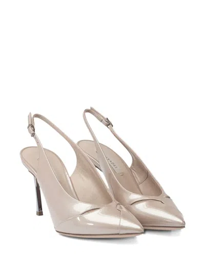 Casadei 80mm Samurai Blade Slingback Pumps In Neutral