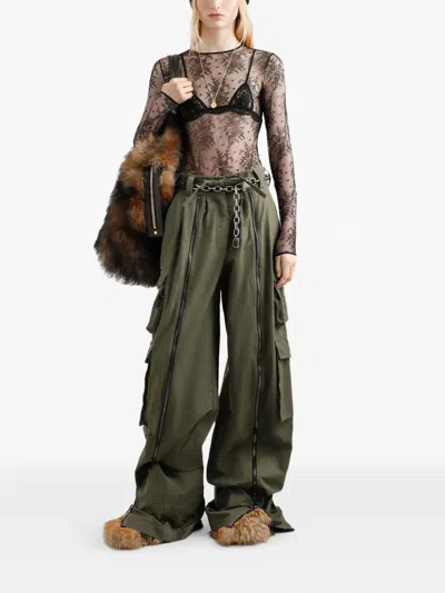 Dolce & Gabbana Lace Body In Animal Print