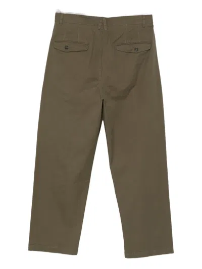 Anerkjendt Akjakob Pleated-front Trousers In Green