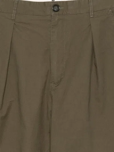 Anerkjendt Akjakob Pleated-front Trousers In Green