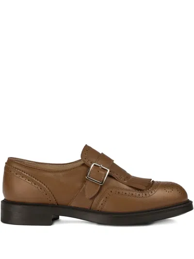 Doucal's Tassel-detail Buckled Monk Shoes In Brown