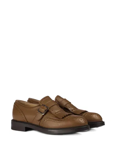 Doucal's Tassel-detail Buckled Monk Shoes In Brown
