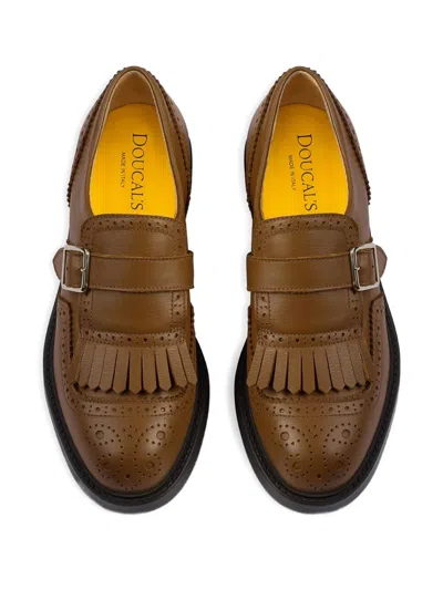 Doucal's Tassel-detail Buckled Monk Shoes In Brown