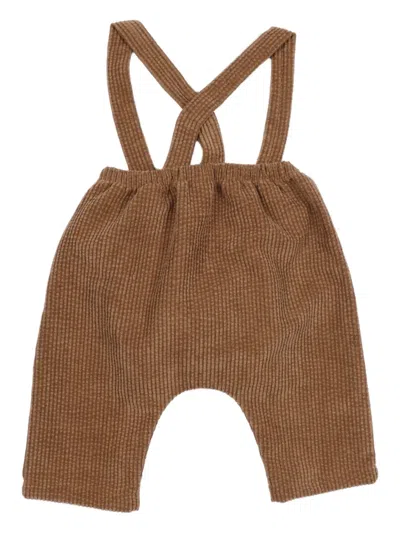 Teddy & Minou Corduroy Dungaree Set In Multi