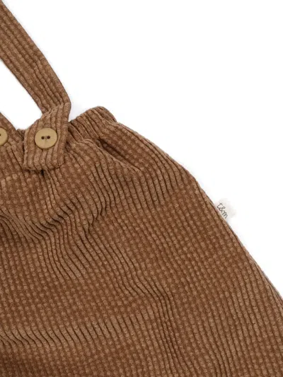 Teddy & Minou Corduroy Dungaree Set In Multi