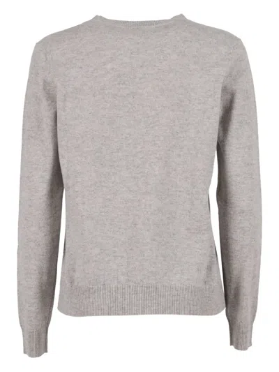 Peserico Soft Knitted Sweater With Crew Neckline In Gray