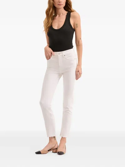 Veronica Beard Carly Flared Jeans In White