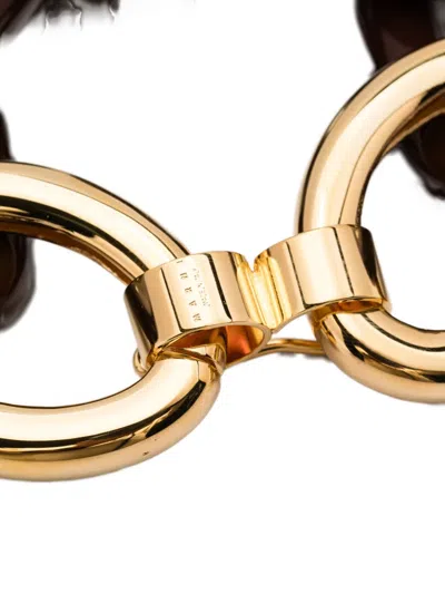 Marni Chain-link Bracelet In Brown