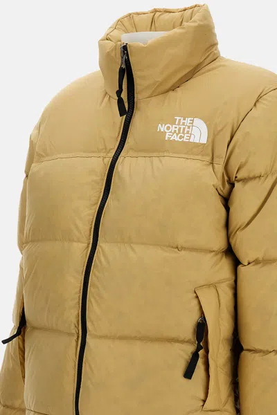 The North Face 1996 Retro Nuptse Khaki Stone Down Jacket In Orange