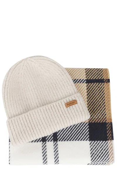 Barbour Pendle Hat And Blair Scarf Set In Multi