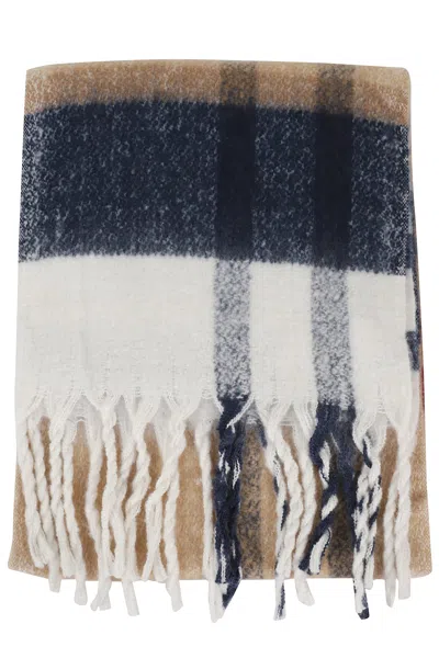 Barbour Isla Hessian Tartan Boucle Scarf In Neutral