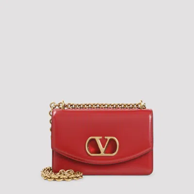 Valentino Garavani Garavani Vain Small Shoulder Bag In Shiny Calfskin Woman Rosso Valentino Uni
