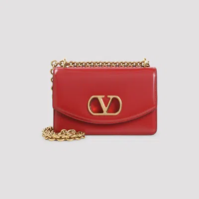 Valentino Garavani Garavani Vain Small Shoulder Bag In Shiny Calfskin Woman Rosso Valentino Uni
