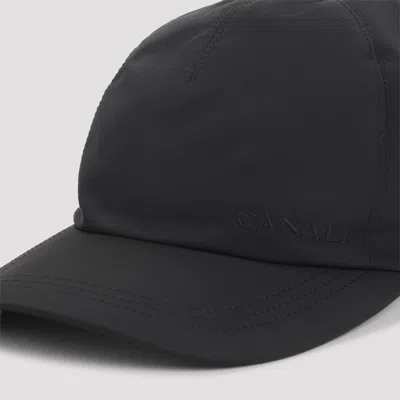 Canali Logo-embroidered Baseball Cap In Black