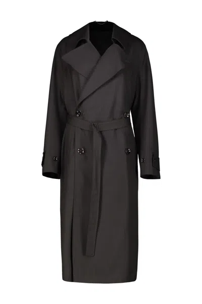 Lemaire Trench Coat With Detachable Lining In Black