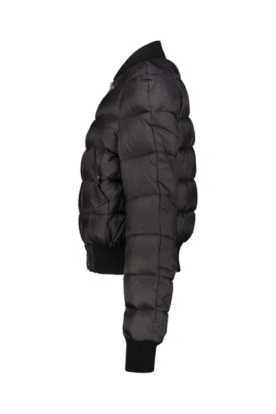 Rick Owens Modern Quilted Down Jacket Pockets In Black