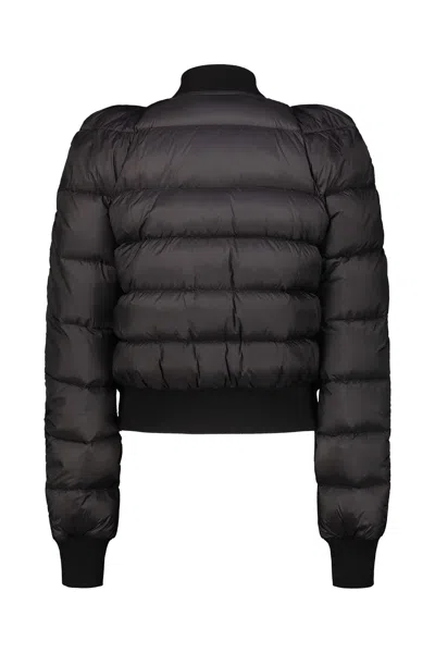 Rick Owens Modern Quilted Down Jacket Pockets In Black