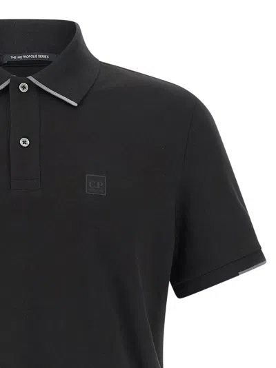 C.p. Company C.p.company The Metropolis Series Stretch Piquet Polo In Black
