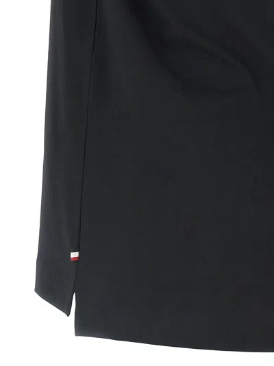 Moncler Midnight Blue Stretch Cotton T-shirt In Black