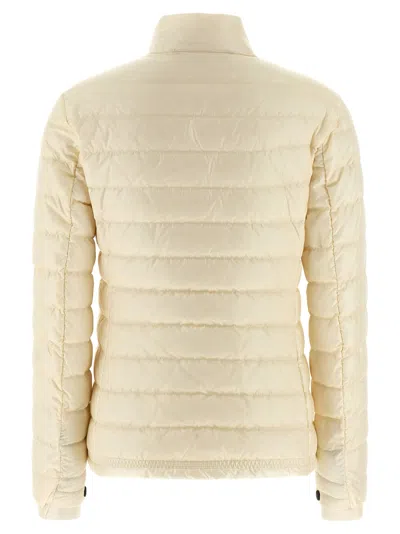 Moncler Grenoble Ivory Nylon Walibi Down Jacket In Yellow
