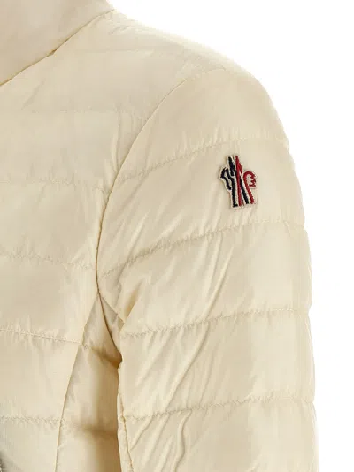 Moncler Grenoble Ivory Nylon Walibi Down Jacket In Yellow