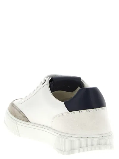 Ferragamo Alaska Leather And Suede Sneaker With Gancini Detail In Multi
