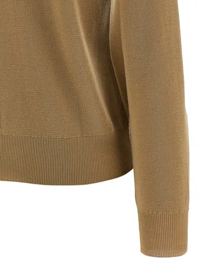 Burberry Check Insert Cardigan Sweaters And Cardigans Beige In Brown