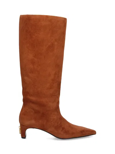 Marc Jacobs Suede Boots With Pointed Toes In Brown