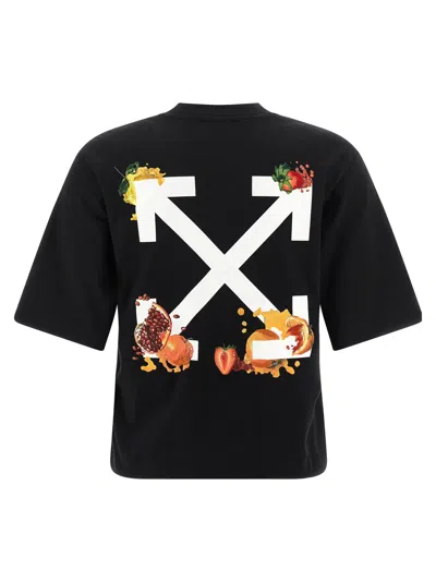 Off-white Graphic Arrow Fruit Design T-shirt In Black