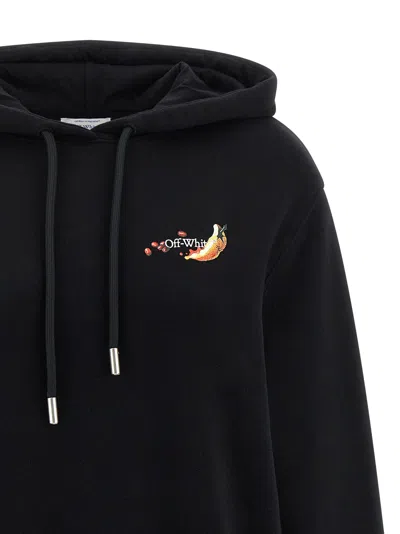 Off-white Arrow Graphic Hoodie Featuring Drawstring In Black