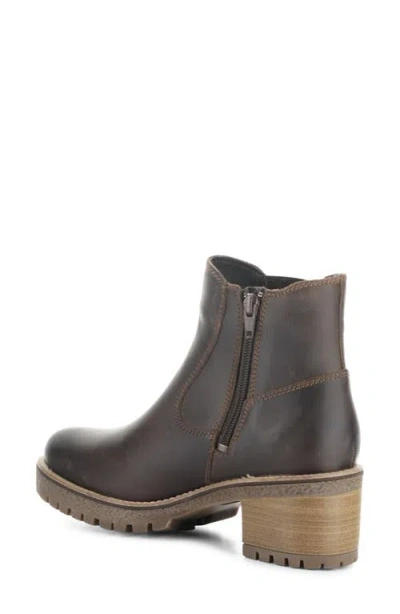 Bos. & Co. Mercy Waterproof Zip Bootie In Brown
