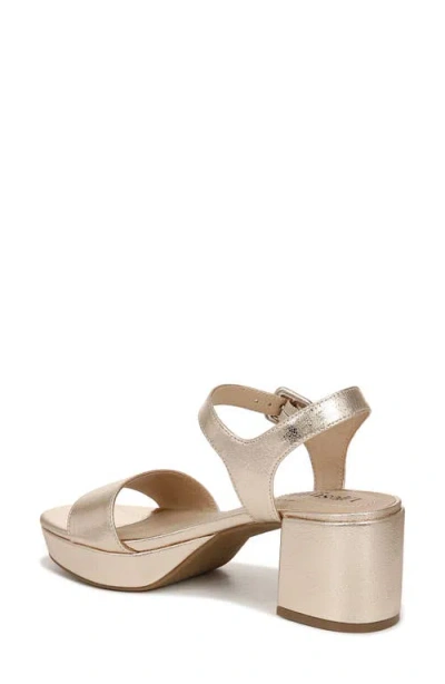 Lifestride Rhythmn Womens Metallic Ankle Strap Block Heel In Silver