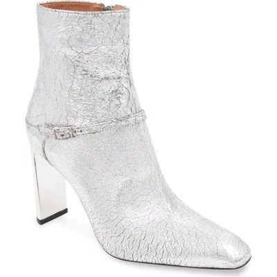 Bcbgmaxazria Ravi Leather Bootie In Silver