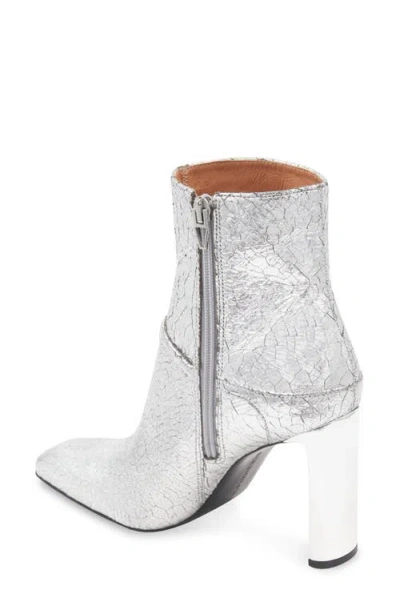 Bcbgmaxazria Ravi Leather Bootie In Silver