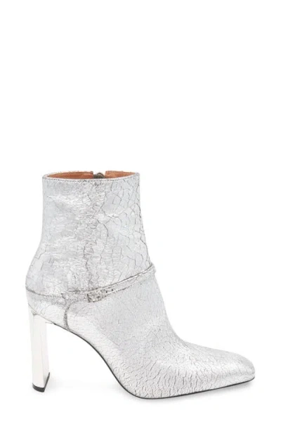 Bcbgmaxazria Ravi Leather Bootie In Silver