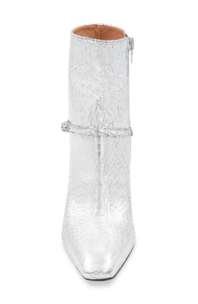 Bcbgmaxazria Ravi Leather Bootie In Silver