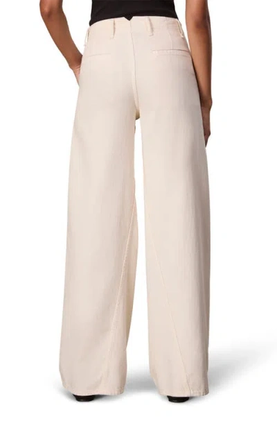 Rag & Bone Sofie High Rise Wide Leg Featherweight Tailored Jeans In Ercu In White