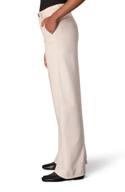 Rag & Bone Sofie High Rise Wide Leg Featherweight Tailored Jeans In Ercu In White