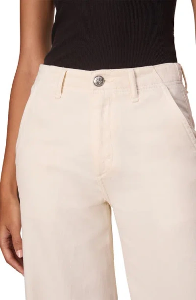 Rag & Bone Sofie High Rise Wide Leg Featherweight Tailored Jeans In Ercu In White