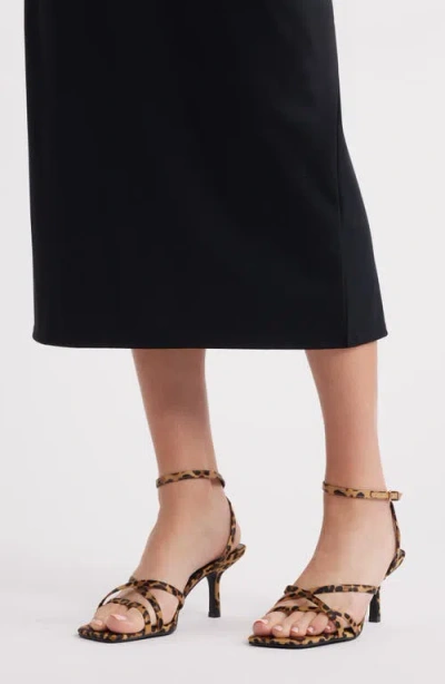 Open Edit Remington Ankle Strap Sandal In Brown