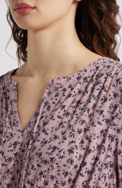 Treasure & Bond Print Tie Neck Minidress In Multi