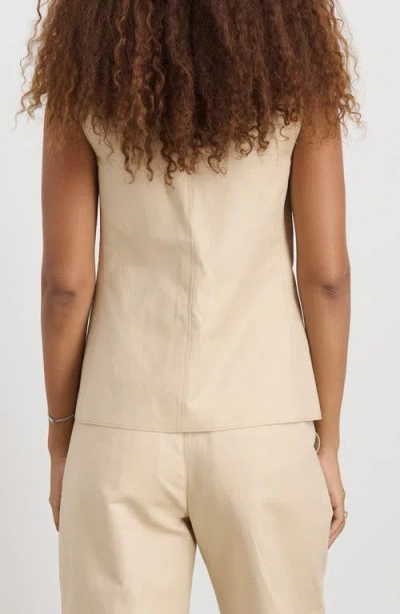 Alex Mill Soho Scoop Vest In Linen Cotton In Tan