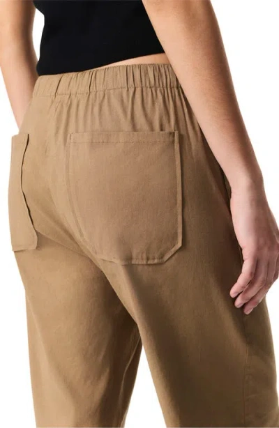 Rag & Bone Tan Logan Linen-blend Beach Lounge Pants In Brown