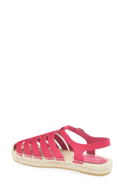 Jeffrey Campbell Tan Lines Espadrille Fisherman Sandal In Pink