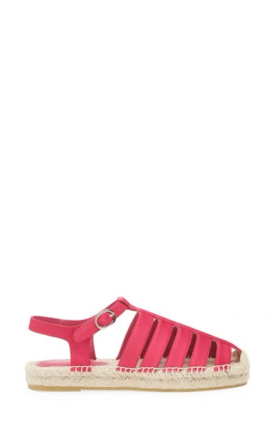 Jeffrey Campbell Tan Lines Espadrille Fisherman Sandal In Pink